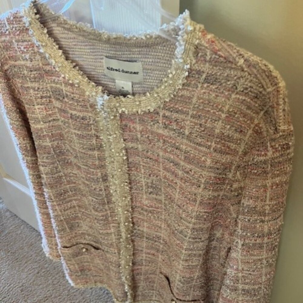 Alfred Dunner Pink Boucle Jacket XL